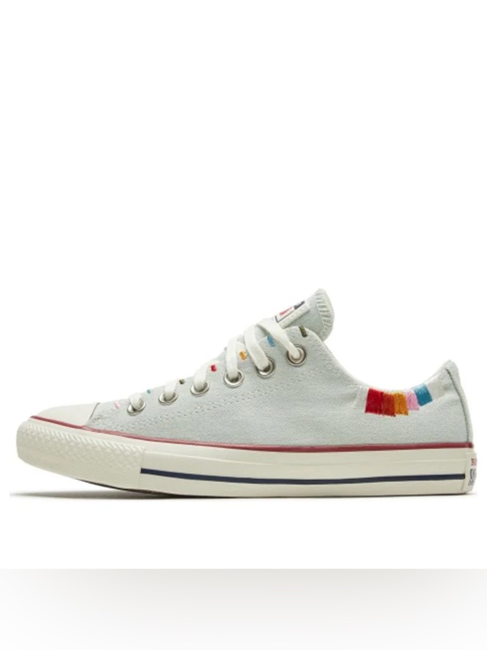 Converse embroidered Chuck Taylor All Star Lace Up Sneakers light grey size 8.5
